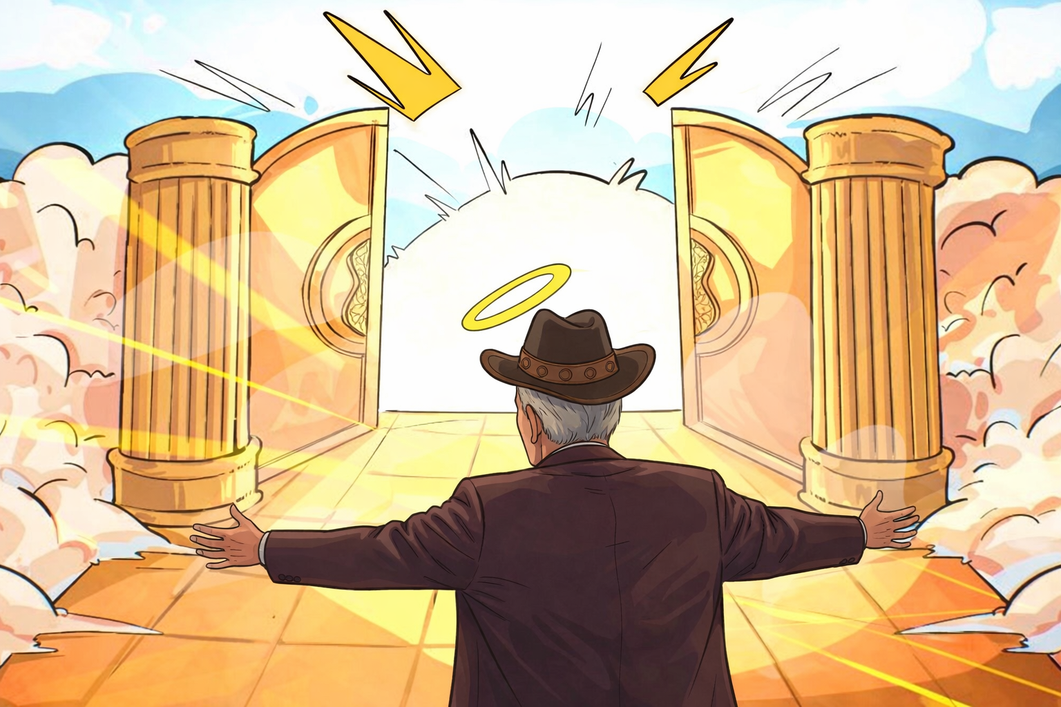 Jeffrey Rapestein ascending to heaven